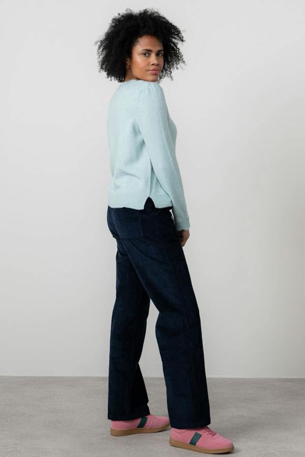 Lily & Me Strachan Stretch Cord Wide Leg Trouser Navy