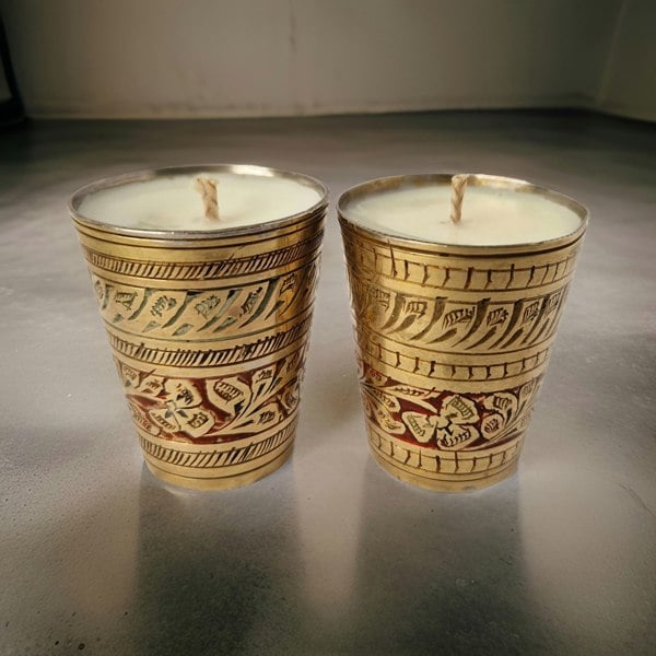 Indian shot glass candles