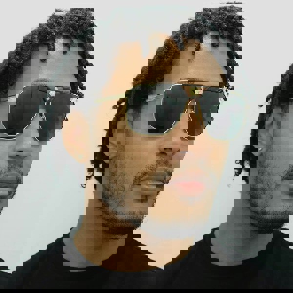 Versace Sunglasses VE2238 143687 Gold and Matte Black Dark Grey