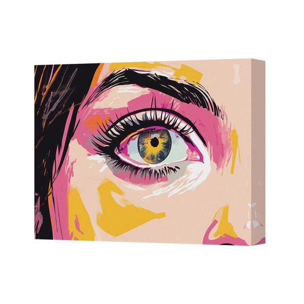 Benjamin Tate Design Vivid Eye Pop Art Canvas Wall Art Modern Abstract Portrait