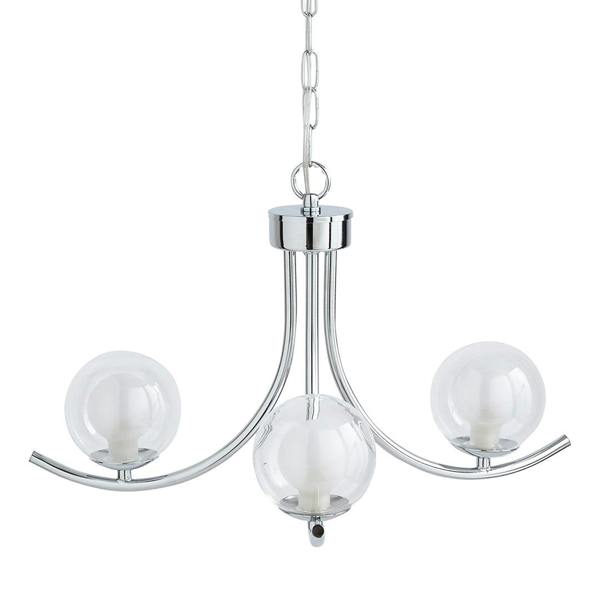 Pagazzi Lighting Jimena 3 Light Polished Chrome Pendant Ceiling Light