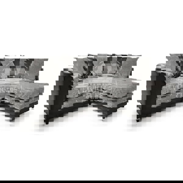 Luca Mixed Fabric 4 Seater Corner Sofa - Scatter Back