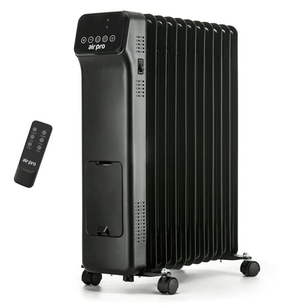 AIR PRO Oil-Filled Electric Radiator 2500W with Thermostat, 9 Hour Timer