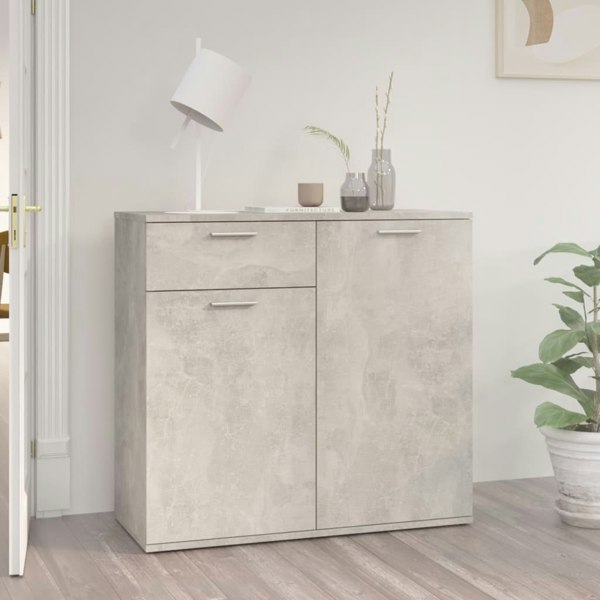 Berkfield Sideboard Concrete Grey 80x36x75 cm Engineered Wood