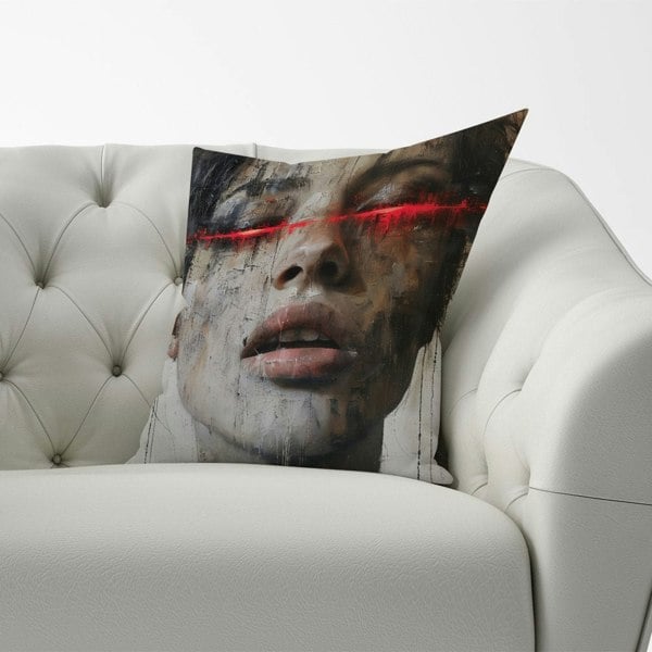 Warren Reed Abstract Face In Motion Cushions