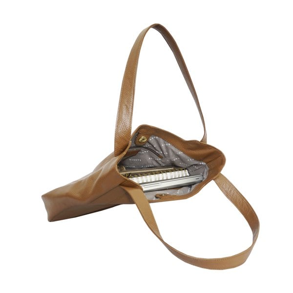 Assots London 'Harriet' Tan Pebble Grain Real Leather Slouchy Hobo Bag