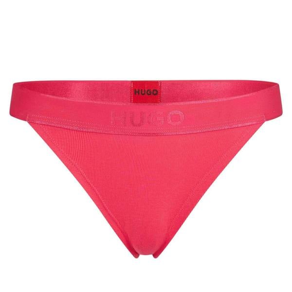 Hugo Womens/Ladies Brazilian Ribbed High Waist Briefs - Pink