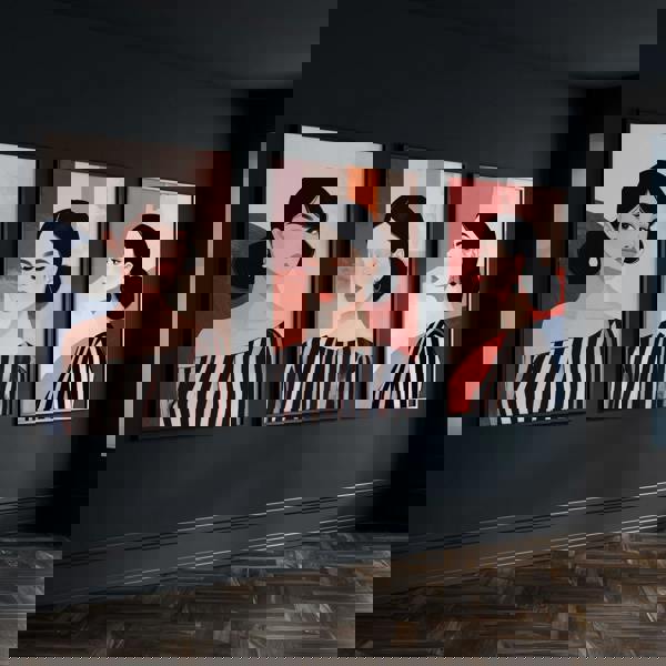 Frames Living Room | Set of 3 Boho Women Wall art Prints