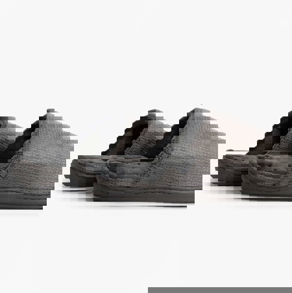 Totes Isotoner SQUARE PATTERNED SMART MULE Mens Mule Slippers Grey