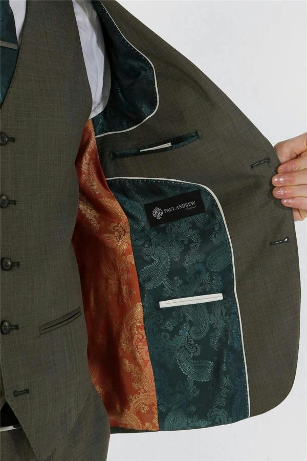 Infinity Leather Men's 3 Piece Sage Summer Wedding Tailored Fit Suit