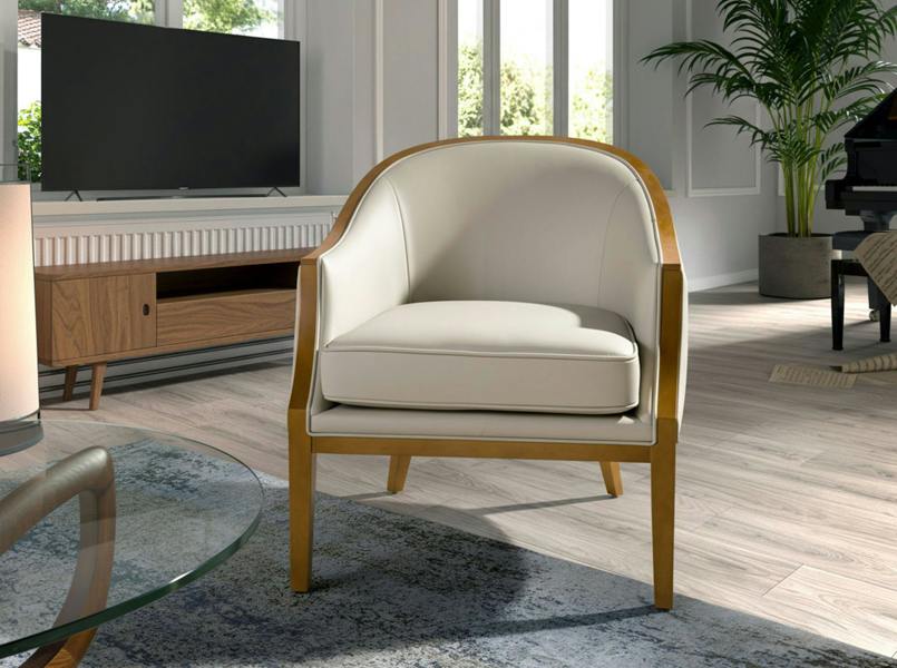 Angel Cerdá Sand Leather Armchair 5127