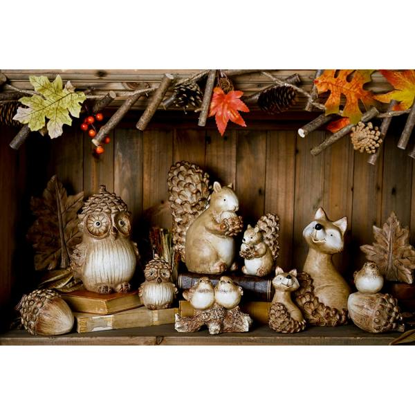 Country Living Wood Effect Resin Squirrel - Large