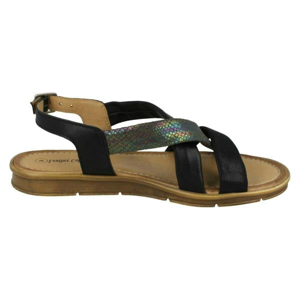 Leather Collection Ladies Leather Collection Flat Slingback Sandals
