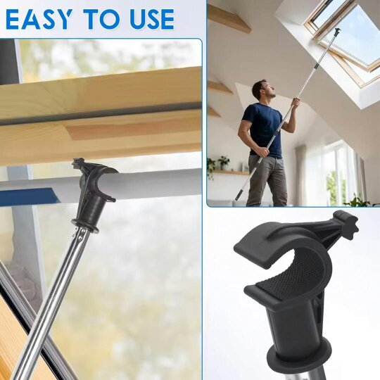 Havendro 1.86m Skylight Opening Pole for Windows, Adjustable Multi-Section
