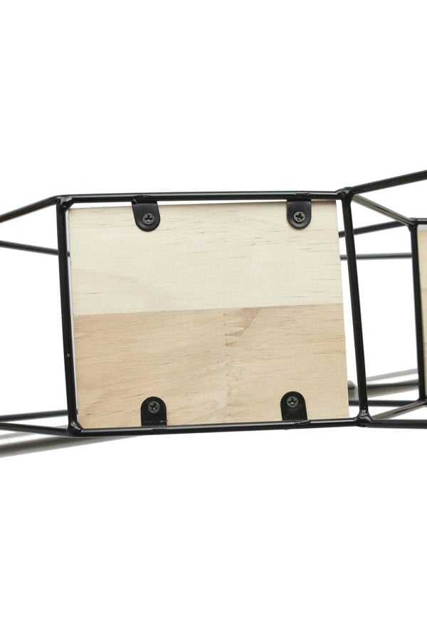 Living and Home Modern Hexagon Wall-mount Shelf with Iron Frame