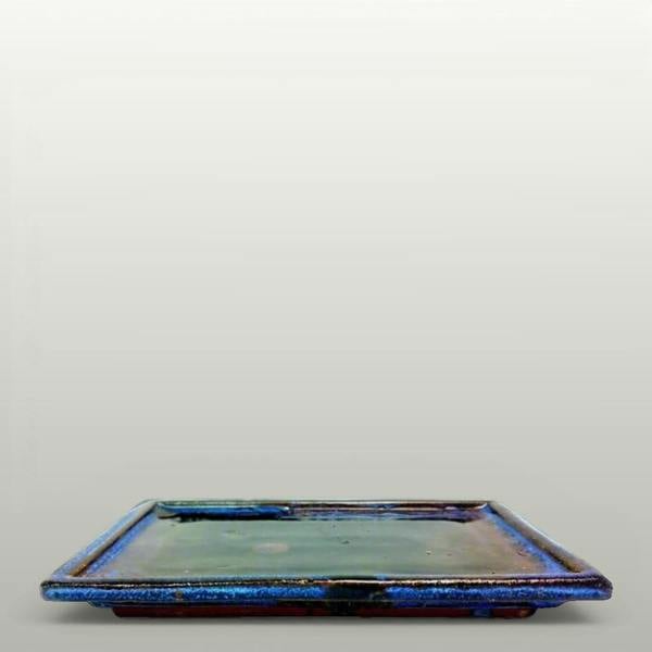 18cm Glazed Bonsai Pot Drip Tray | Rectangle - Yorkshire Bonsai standardised image 20260605-112308