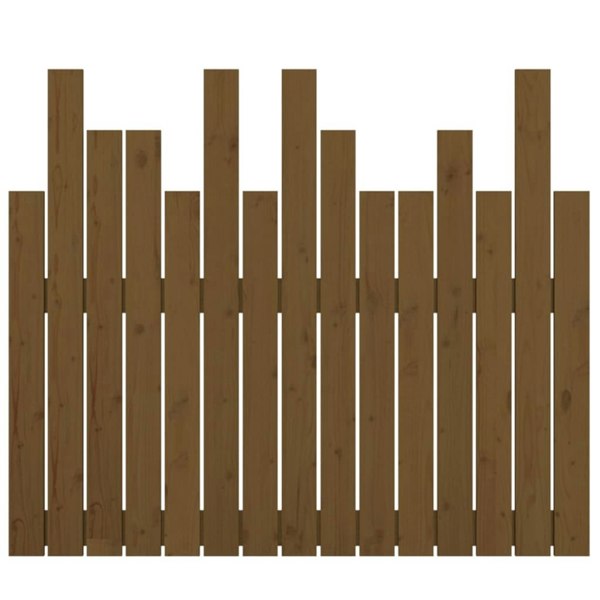 Berkfield Wall Headboard Honey Brown 95.5x3x80 cm Solid Wood Pine