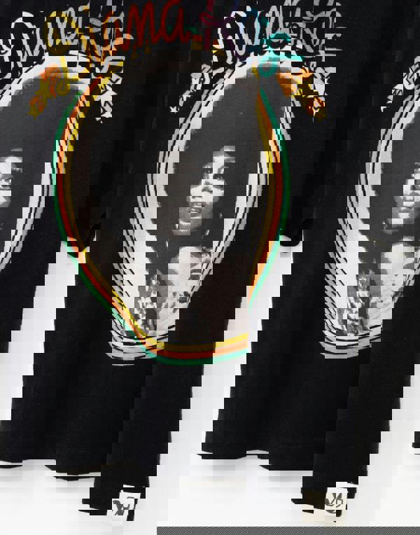 Diana Ross Womens Black Character Cropped Short Sleeved T-Shirt