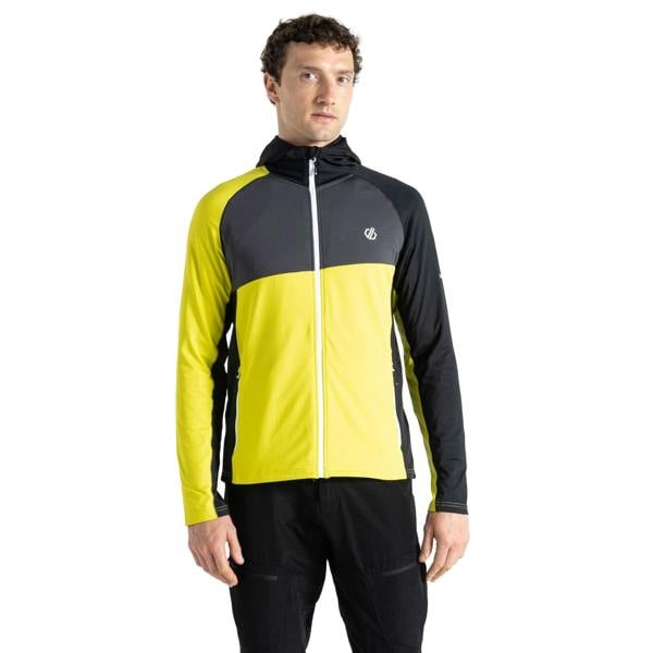 Dare 2B Mens Touring Hooded Stretch Full Zip Jacket - Neon Spring/Black