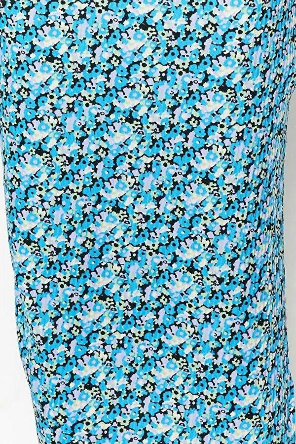WOVCOR Printed Fitted One-Shoulder Asymmetrical V-Neck Pencil Dress