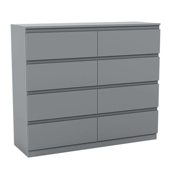 Vida Designs Denver 8 Drawer Chest, Black