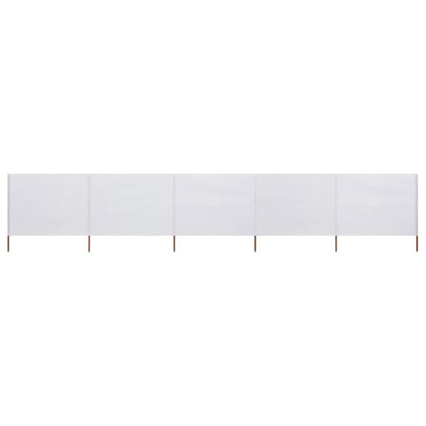 Berkfield 5-panel Wind Screen Fabric 600x120 cm Sand White