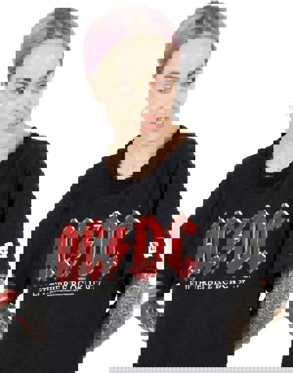 AC/DC Mens Black Band Logo Short Sleeved T-Shirt