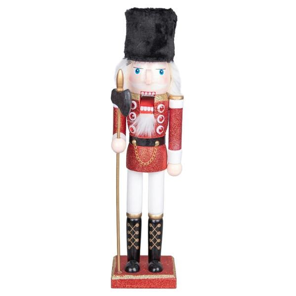 38cm Wooden Christmas Nutcracker Soldiers Set of 3, Hand Painted Festive Home Decorations image 4