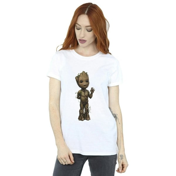 Marvel Womens/Ladies I Am Groot Wave Pose Cotton Boyfriend T-Shirt - White