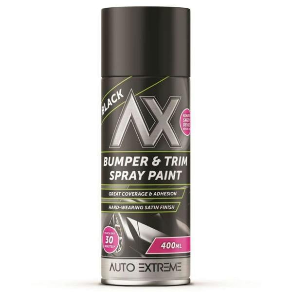 Rapide Auto Extreme Bumper & Trim Black Spray Paint 400ml