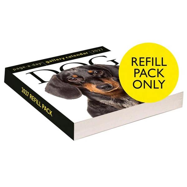 Dog Gallery Refill Pack 2027, Desk Calendars, Day To View, Dogs, Gift