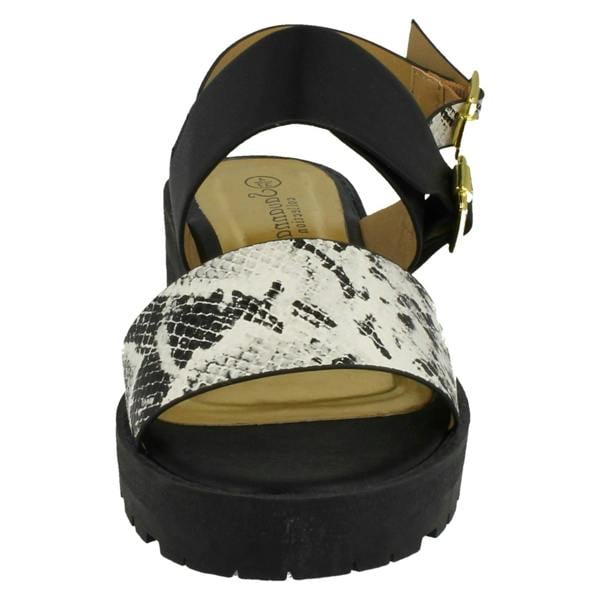 Savannah Ladies Savannah Buckle Strap Retro Sandals