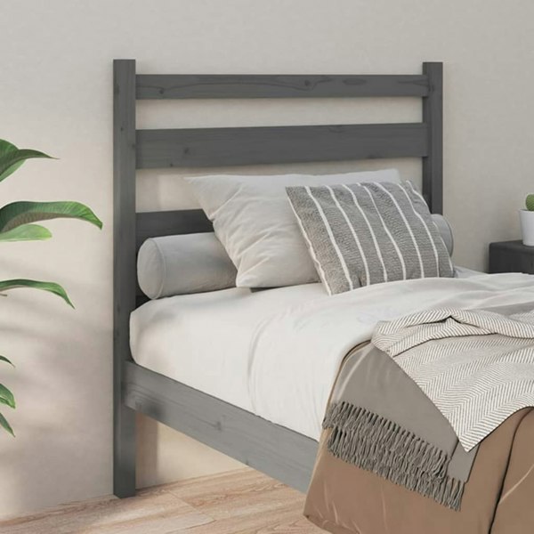 Berkfield Bed Headboard Grey 96x4x100 cm Solid Wood Pine