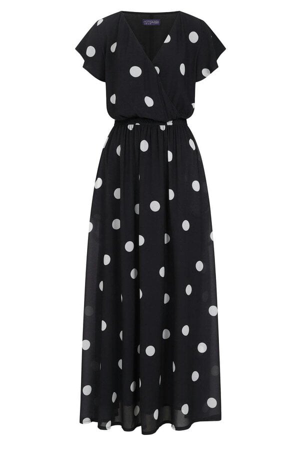 HotSquash Chiffon Mock-Wrap Maxi Dress