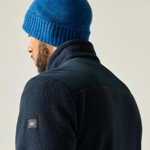 Regatta Mens Morran Water Resistant Full Zip Fleece Jacket - Navy - 
