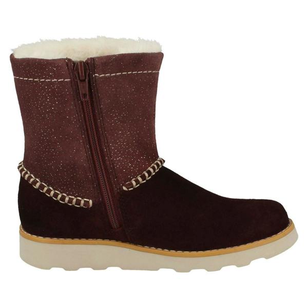 Clarks Girls Clarks Casual Fur Lined Boots Crown Piper