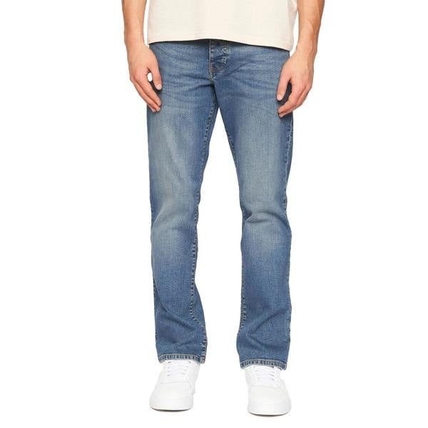 Crosshatch Mens Princed Denim Jeans - Stone Wash - 