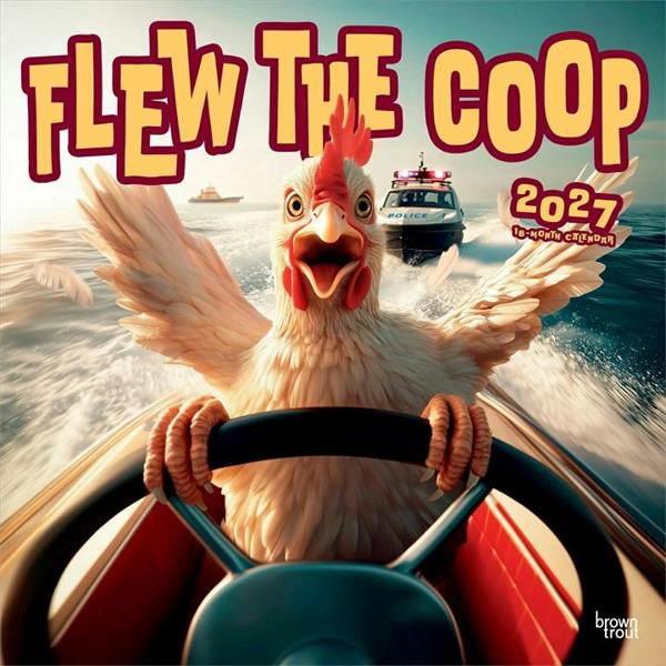 Flew the Coop Calendar 2027, Wall Calendars, Month To View, Animals, Gift