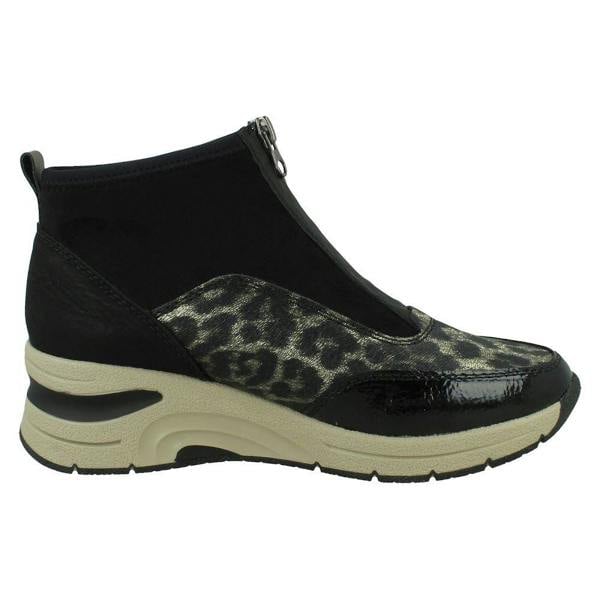 Rieker Ladies Rieker Wedge Heel Casual Front Zip Trainer Boots N9362