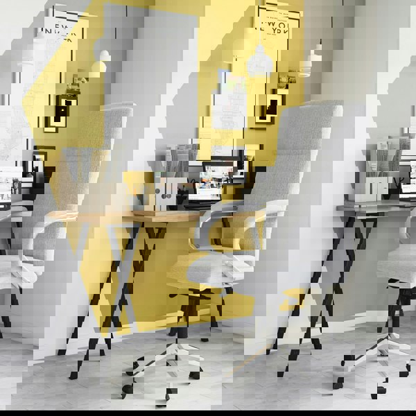 Dorel Home Bedford office chair with high back in grey