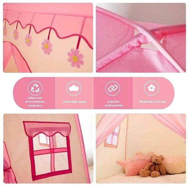 Dreamy Pink Castle Play Tent Living and Home