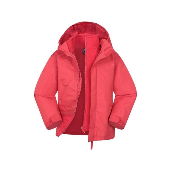 Mountain Warehouse Childrens/Kids Fell 3 in 1 Water Resistant Jacket - Active Red - 