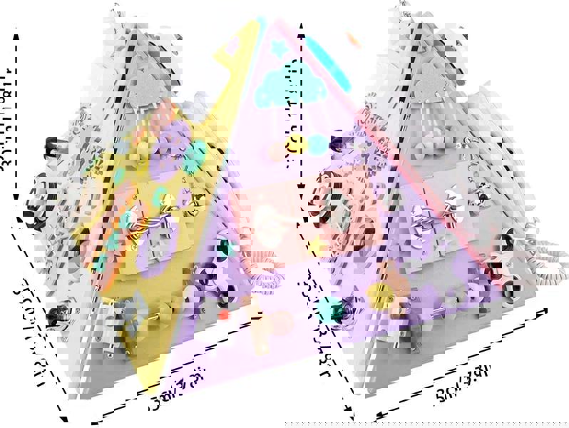 Dyzi Montessori Busy Board Pyramid Toddler Sensory Toys Learn Motor Skills Activity