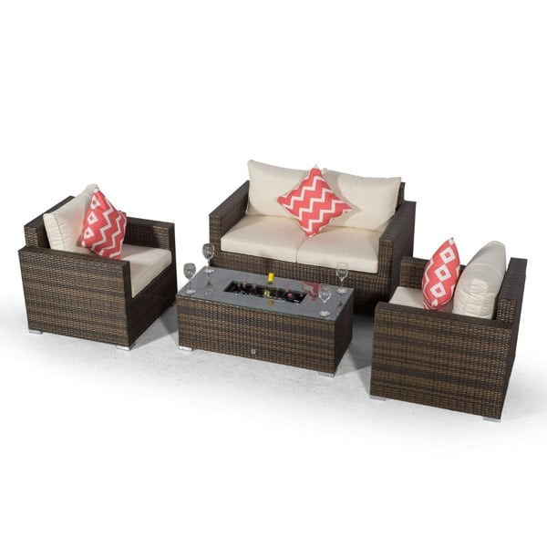 Giardino Sydney 4 Seater Rattan Sofa Set with Ice Bucket Coffee Table