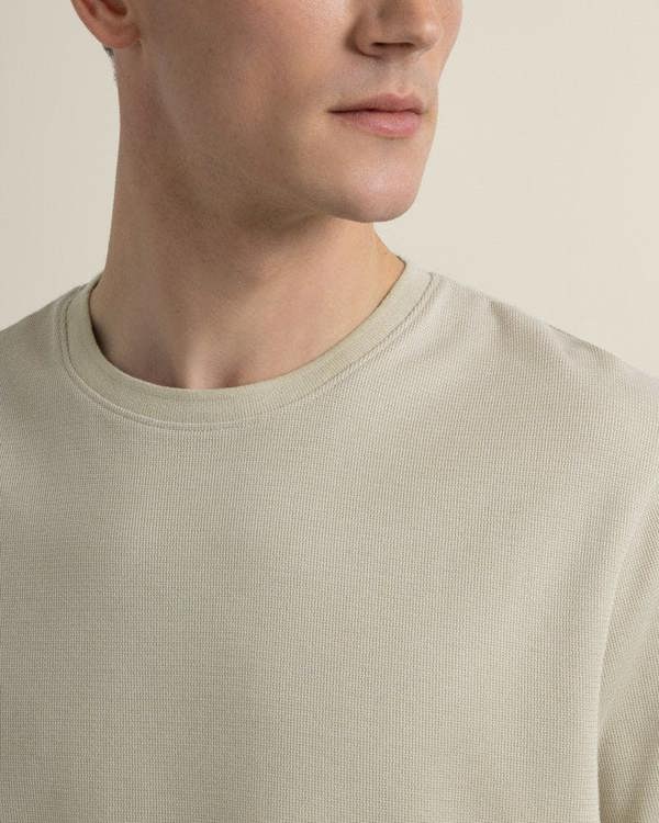 Larsson & Co Jeppe - Textured Panelled T-Shirt
