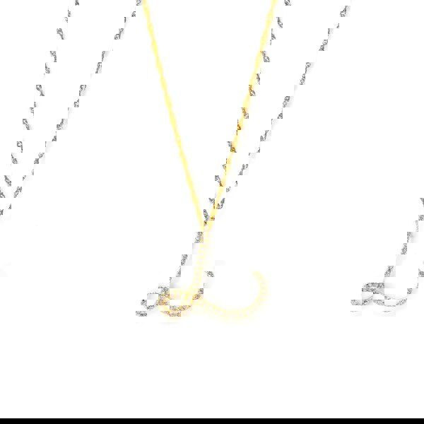 Say It With Luxe CZ Initial Necklace - Yellow Gold Plated