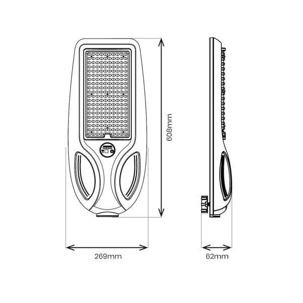 Milagro Venice Solar Lamp 200W 1500Lm 4000K Ip65 Black