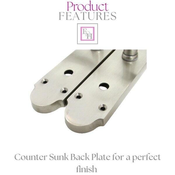 EDH Door Hardware Satin Nickel Bathroom Door Handle – Epsom Style Victorian Scroll Privacy Lever