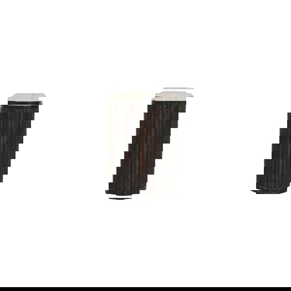 Artisan Furniture Solid Wood Velvet Mocha Fluted Bench