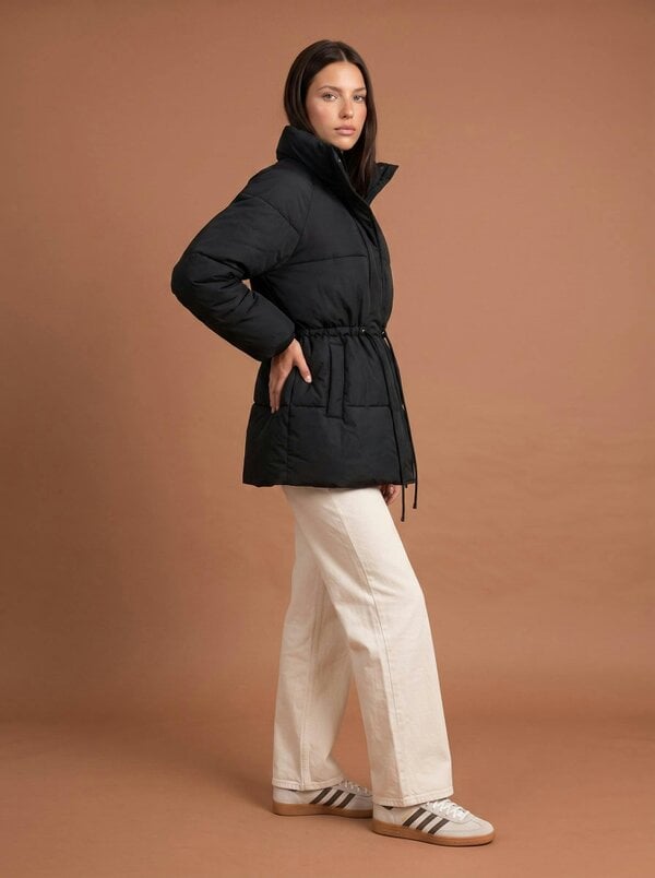 Urban Bliss Waisted Puffer Coat